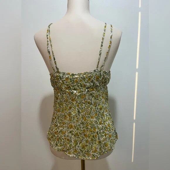 J.Crew Crinkle Chiffon Camisole Top in Floral Vines - 4 - Picture 7 of 8